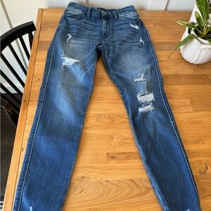 Women’s Blue Distressed Jeans
